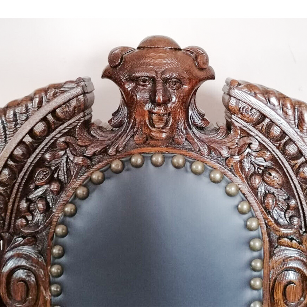 Paar Gründerzeit Armlehnsessel Armlehnstühle antik dunkles Holz Schnitzereien